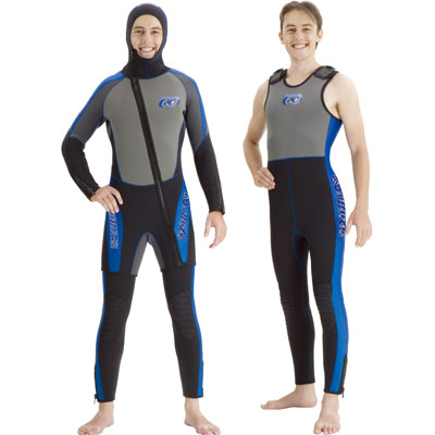 2-delig nylon-plush wetsuit  / Heren