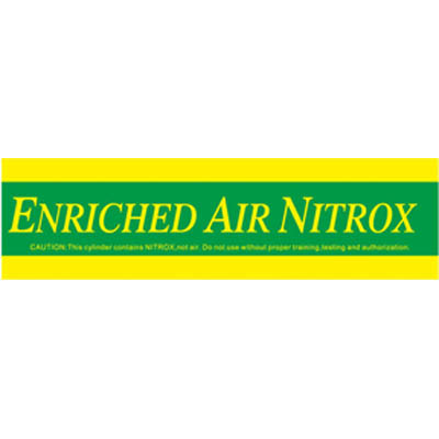 Nitrox identificatie sticker / 60 x 19 cm