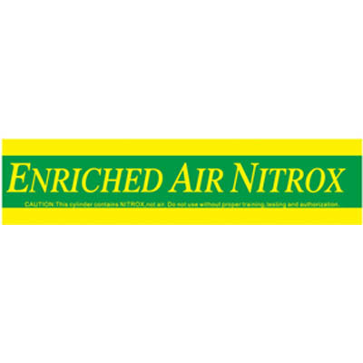 Nitrox identificatie sticker / 38 x 9 cm